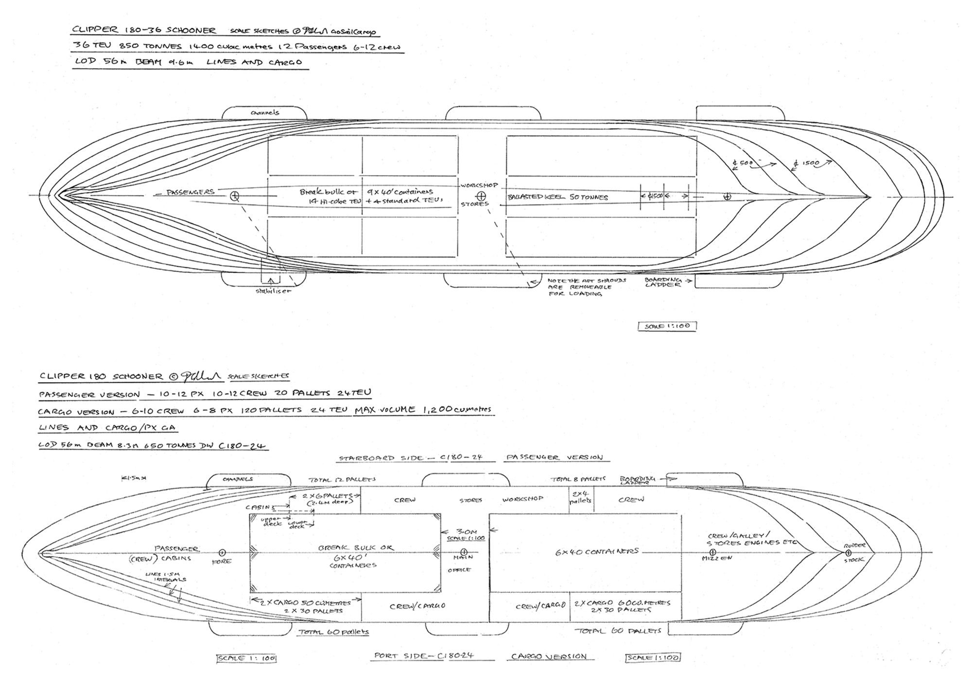 C180 Schooner drawing 5